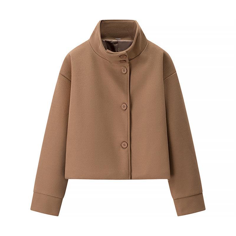 Rosgrove | Women - Stylish Cropped Jacket - High Collar Design