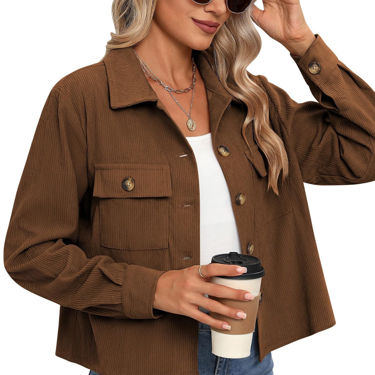 Rosgrove | Women - Corduroy Jacket - Breast Pockets