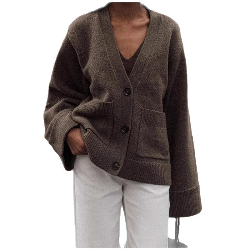 Rosgrove | Women - Voluminous Sleeves Cardigan with Pockets