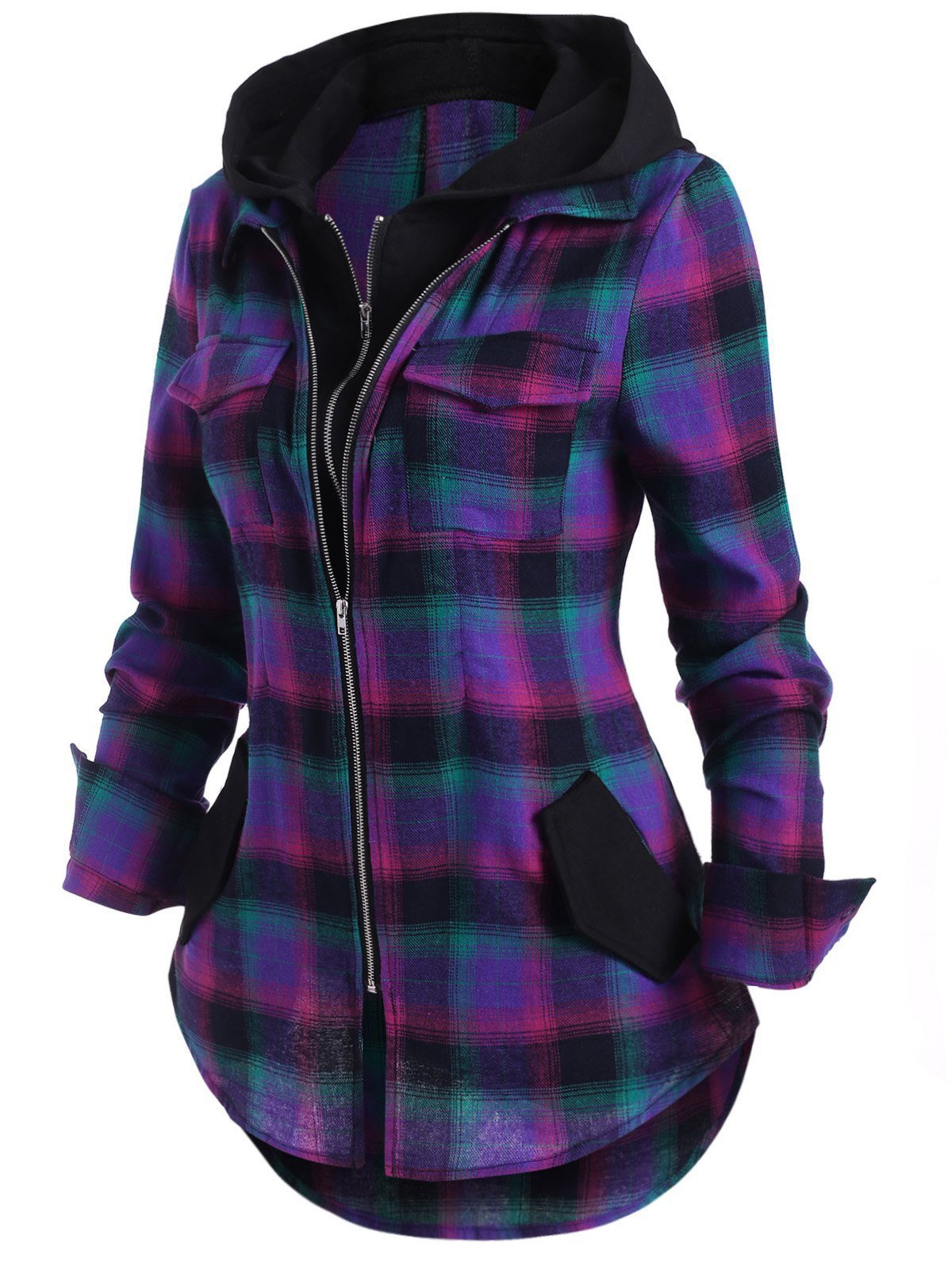 Rosgrove | Women - Hooded Flannel Jacket with Pockets