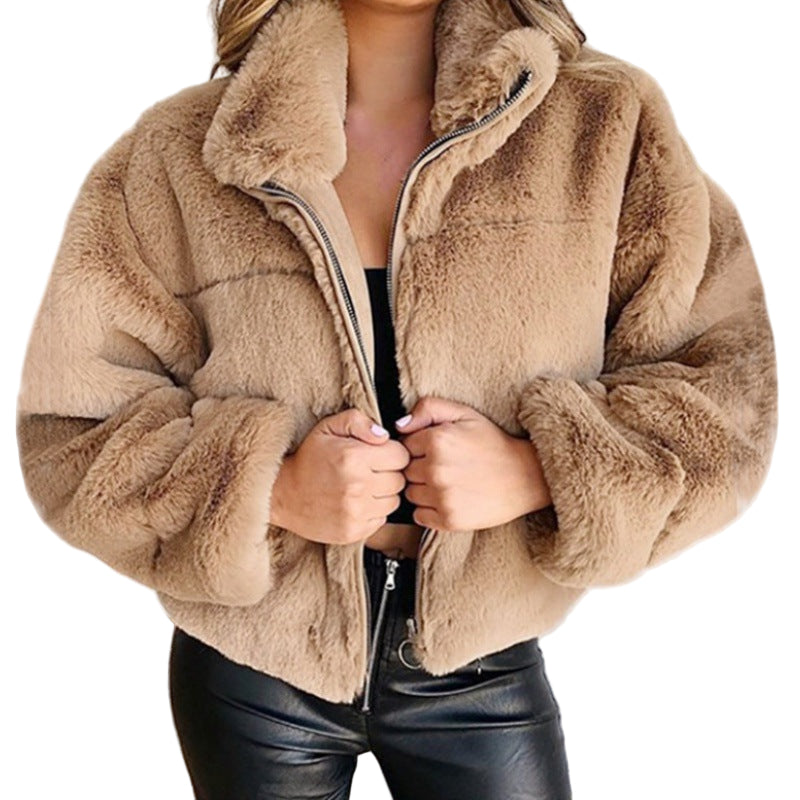 Rosgrove | Women - Oversized Mid-Length Jacket - Faux Fur