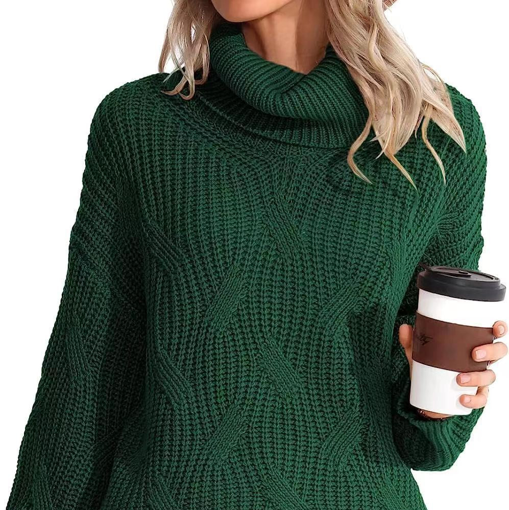 Rosgrove | Women - Cable Pattern Knitted Jumper - High Collar