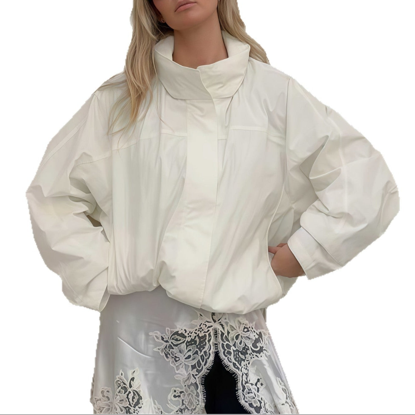 Rosgrove | Women - Oversized Functional Jacket with High Collar