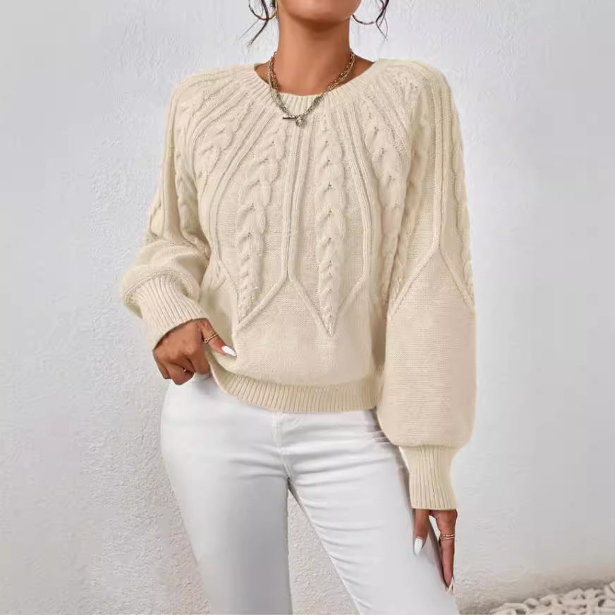 Rosgrove | Women - Cable Pattern Knitted Jumper - Wide Cut
