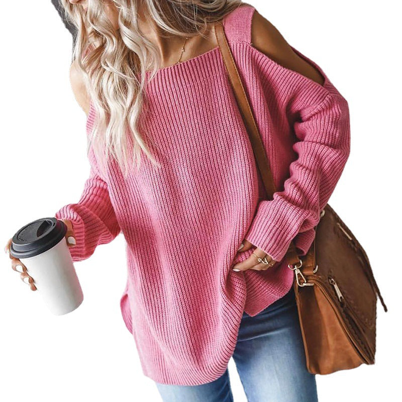 Rosgrove | Women - Knitted Jumper - Asymmetric Neckline Design