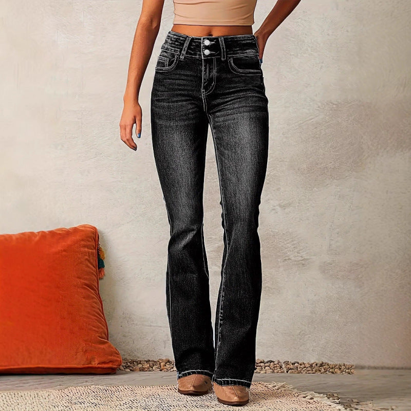 Rosgrove | Women - Flared Denim Jeans - High Waist