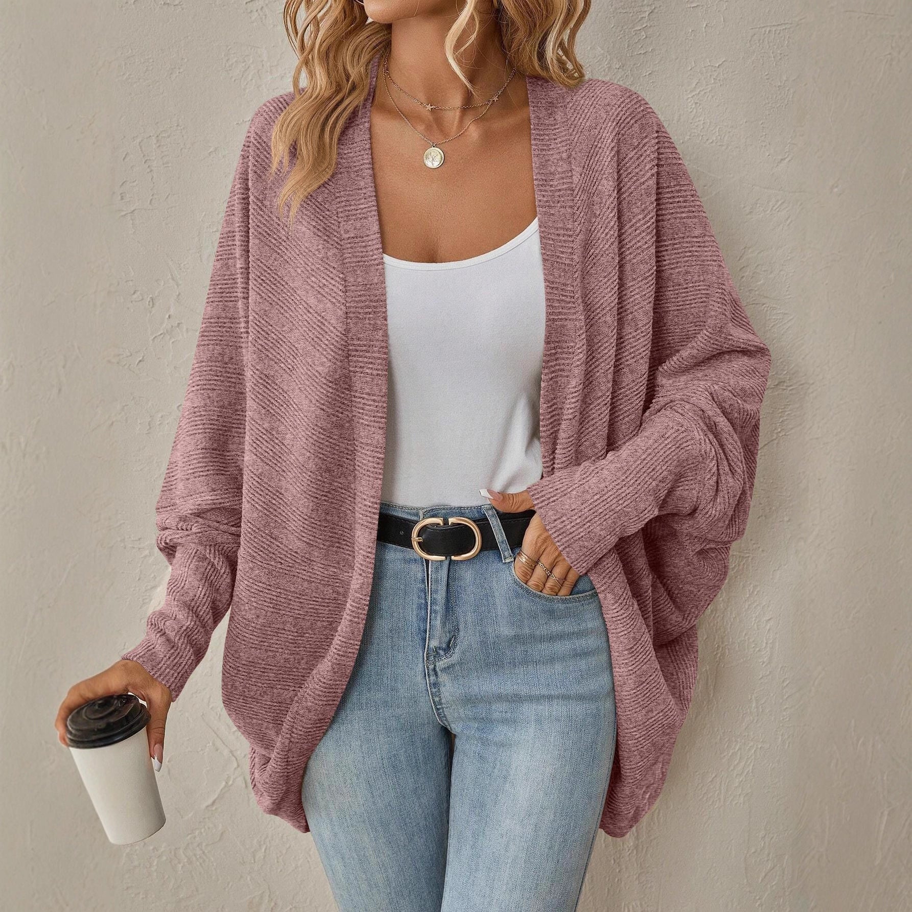 Rosgrove | Women - Oversized Knit Cardigan - Soft Textured