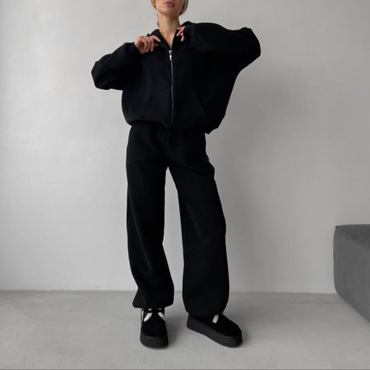 Rosgrove | Women - Hooded Loungewear Set - Wide Cut Comfort Style