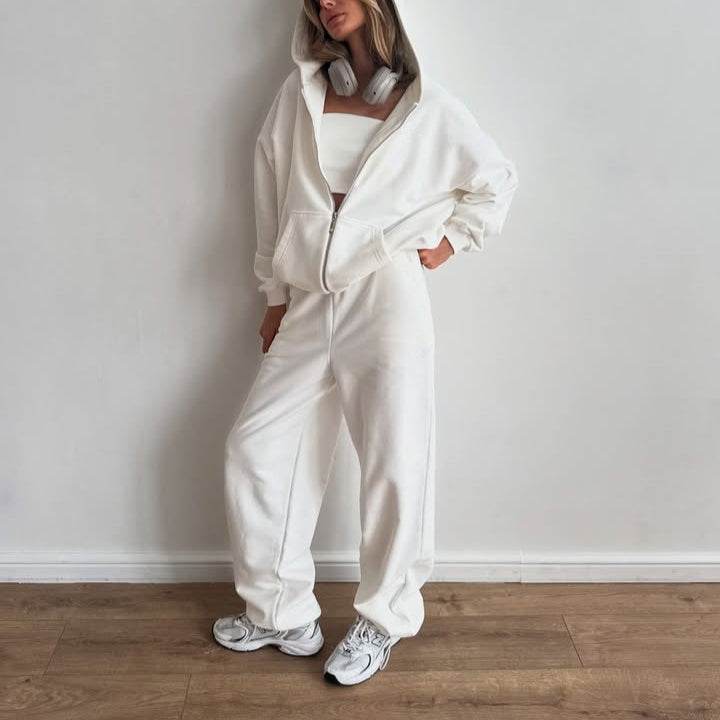 Rosgrove | Women - Hooded Loungewear Set - Wide Cut Comfort Style