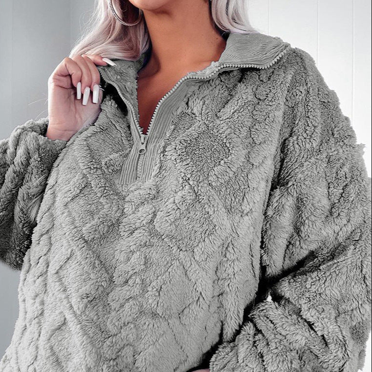 Rosgrove | Women - High Collar Fleece Jumper - Half-Zip