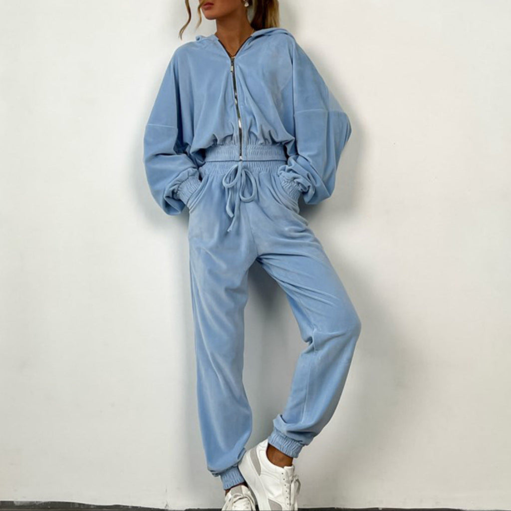 Rosgrove | Women - Fleece Tracksuit with Hood & Elastic Waistband