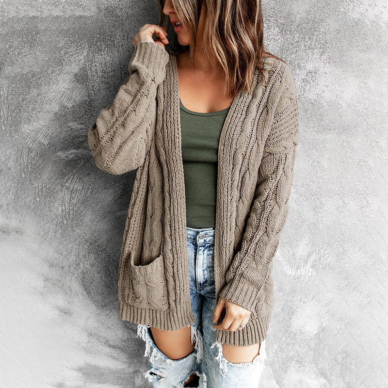 Rosgrove | Women - Cable Knit Cardigan - Casual Fit Style