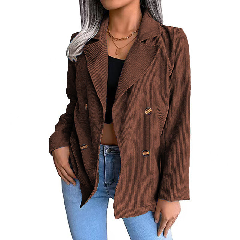 Rosgrove | Women - Corduroy Jacket - Double Button Placket