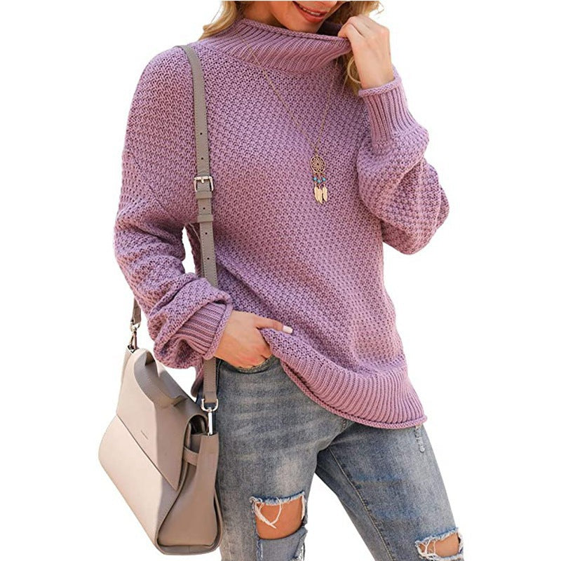 Rosgrove | Women - Comfy Chunky Knit Jumper - High Collar