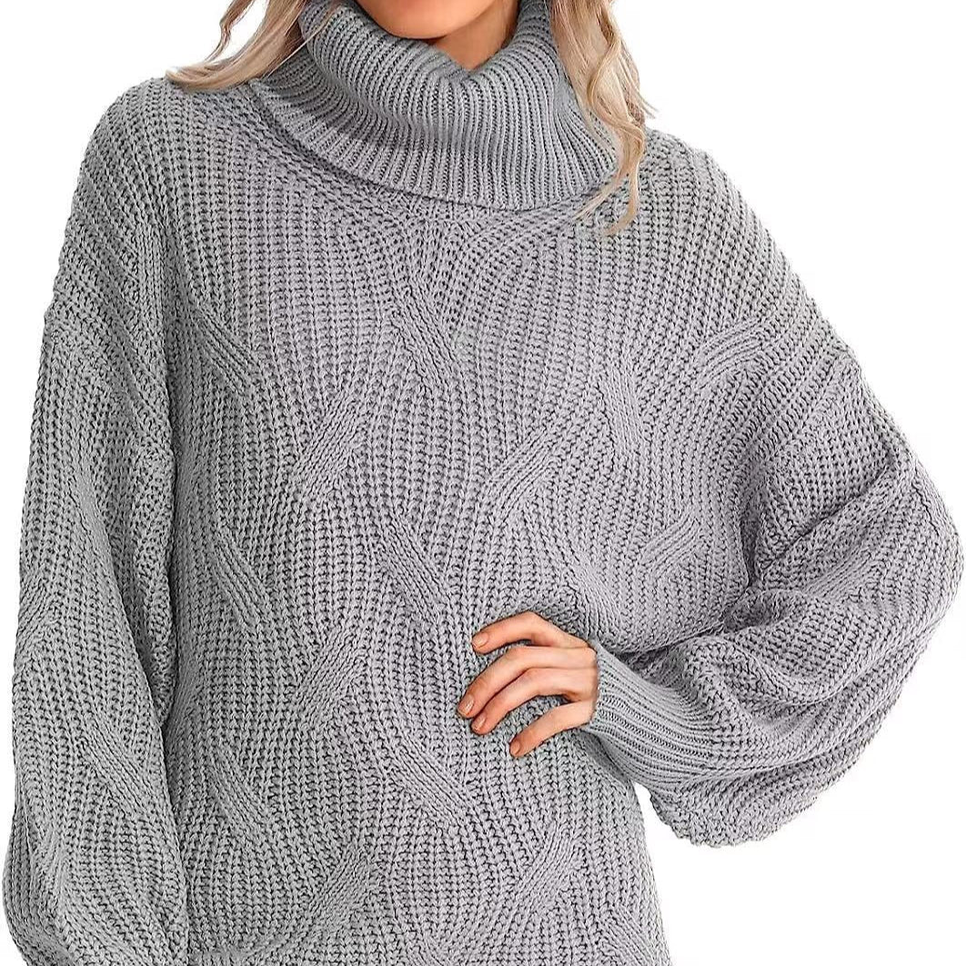 Rosgrove | Women - Cable Pattern Knitted Jumper - High Collar