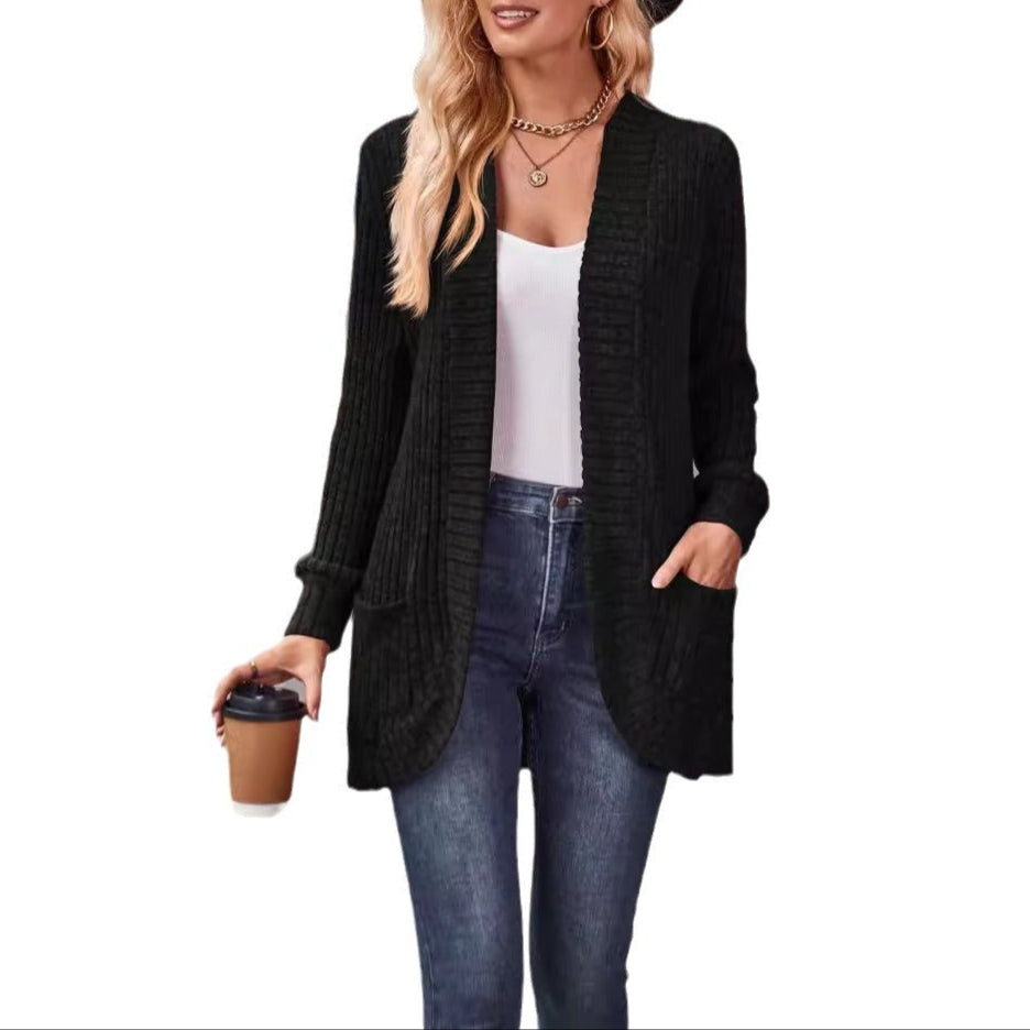 Rosgrove | Women - Long Sleeve Luxurious Cardigan - Soft Knit