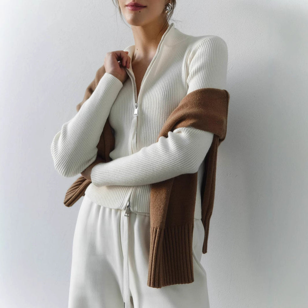 Rosgrove | Women - Knitted High Collar Zip Jumper