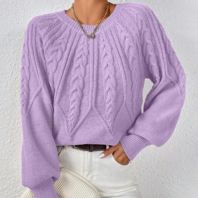 Rosgrove | Women - Cable Pattern Knitted Jumper - Wide Cut