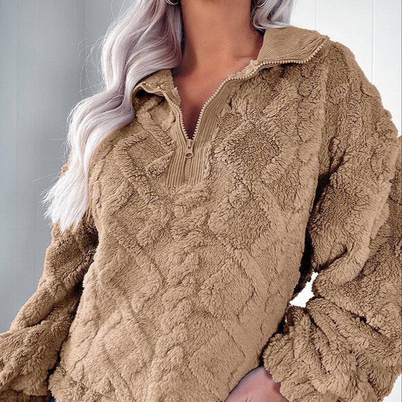 Rosgrove | Women - High Collar Fleece Jumper - Half-Zip