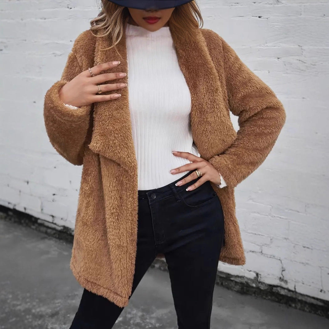 Rosgrove | Women - Fluffy Open Coat - Soft Throw Over