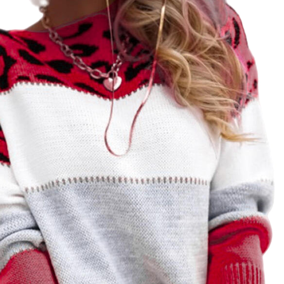 Rosgrove | Women - Relaxed Fit Knit Sweatshirt – Animal Print