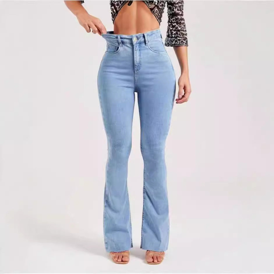 Rosgrove | Women - Stretchable Flared Denim Jeans - High Waist