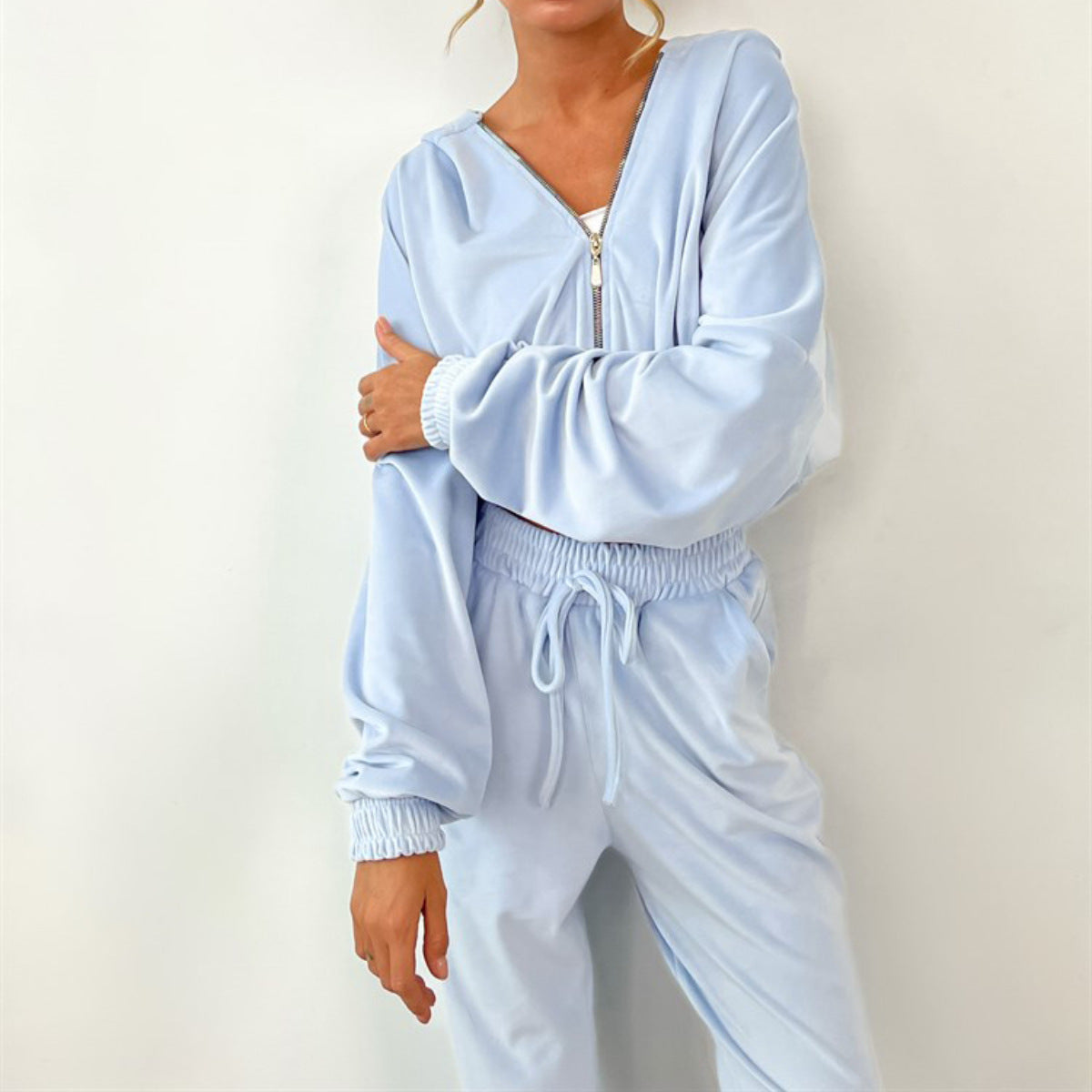 Rosgrove | Women - Fleece Tracksuit with Hood & Elastic Waistband