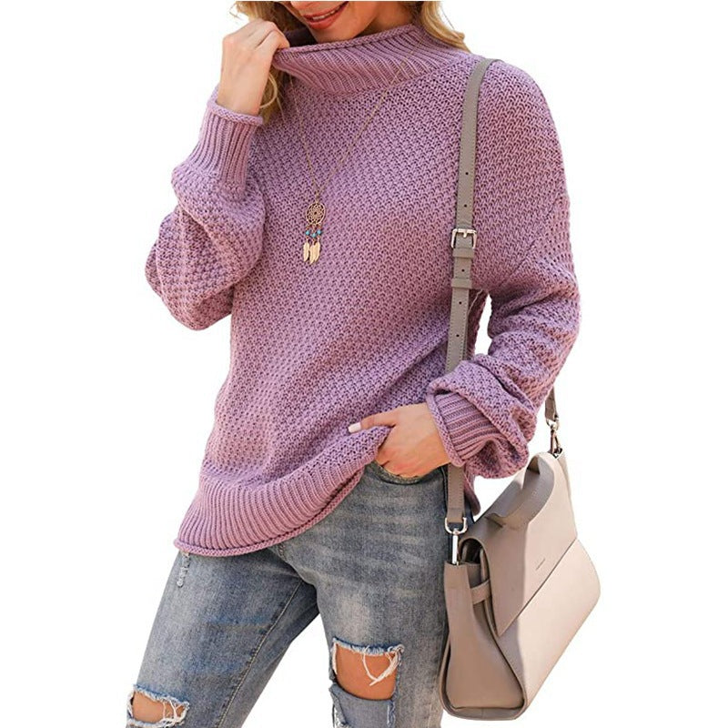 Rosgrove | Women - Comfy Chunky Knit Jumper - High Collar