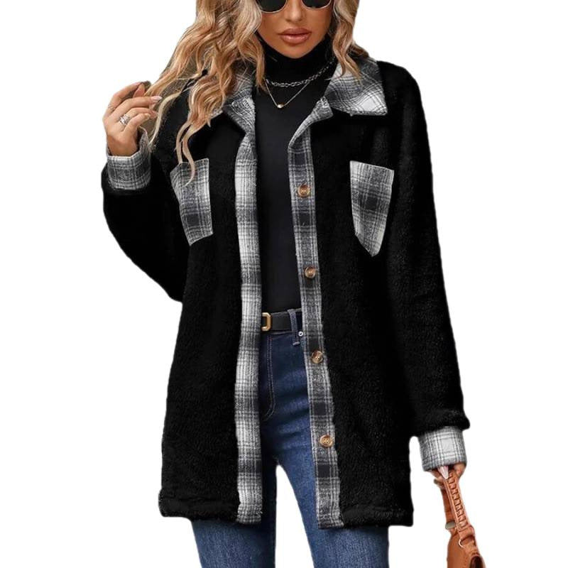 Rosgrove | Women - Fleece Shirt Jacket - Checked Lined