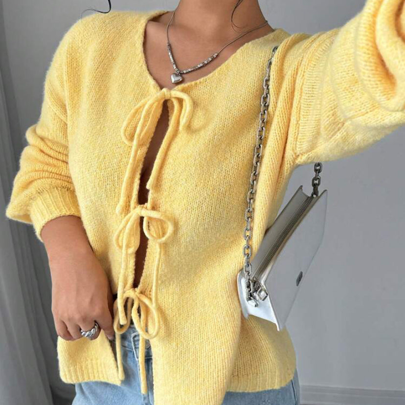 Rosgrove | Women - Oversized Knitted Lace-Up Jumper