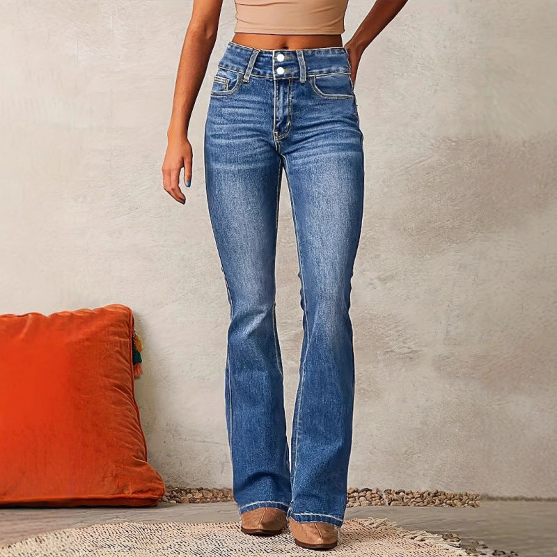 Rosgrove | Women - Flared Denim Jeans - High Waist