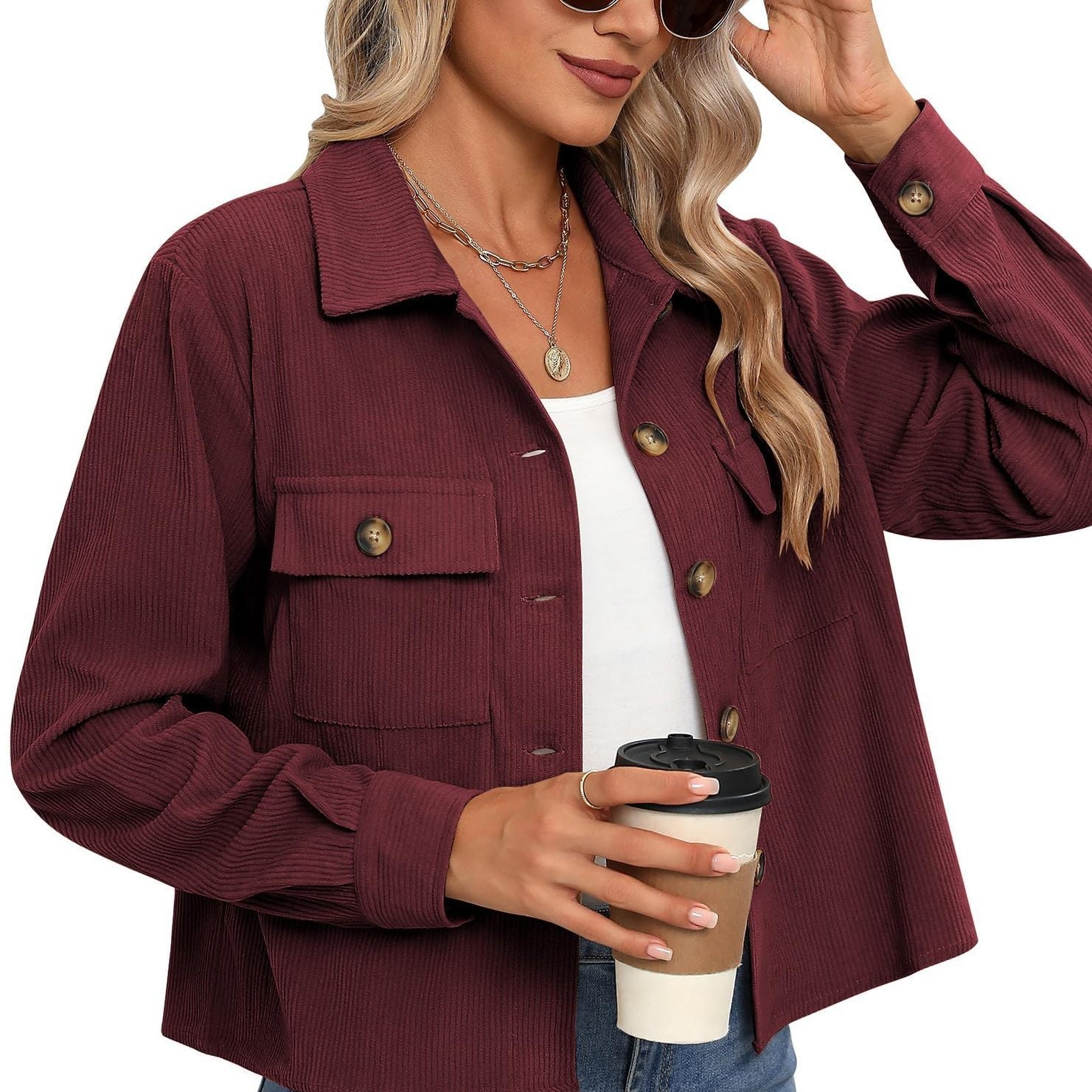 Rosgrove | Women - Corduroy Jacket - Breast Pockets