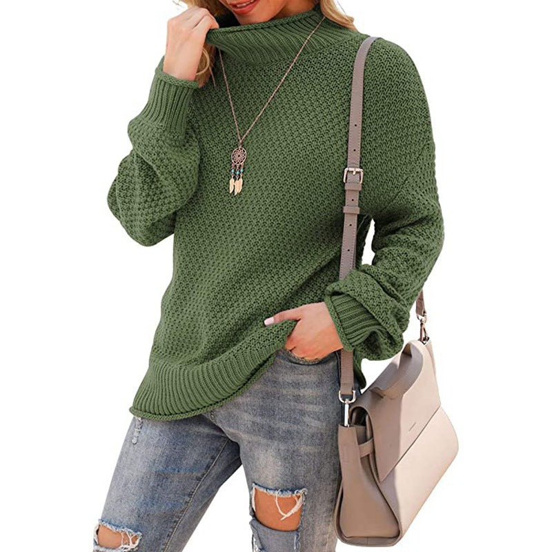 Rosgrove | Women - Comfy Chunky Knit Jumper - High Collar