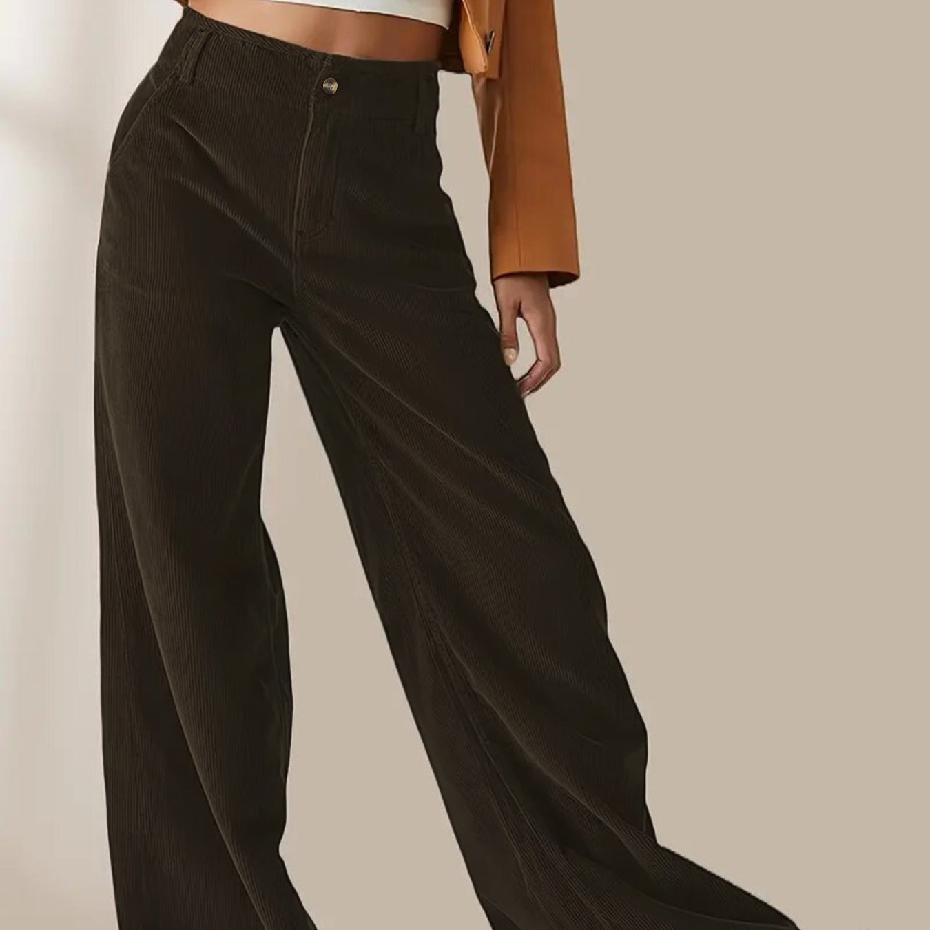 Rosgrove | Women - Wide Leg Corduroy Trousers - Casual Style