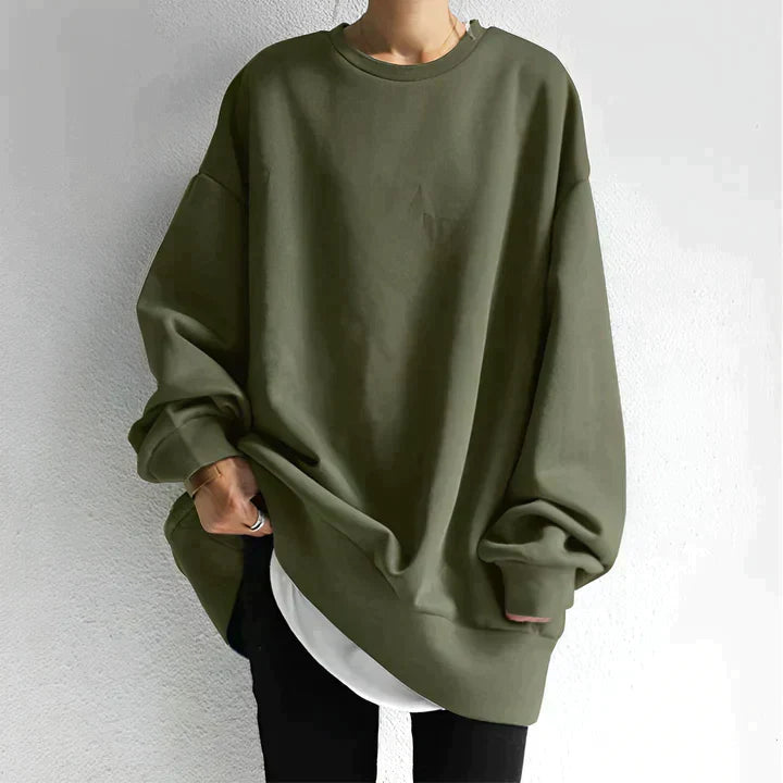 Rosgrove | Women - Oversized Crew Neck Sweatshirt - Cozy Fit