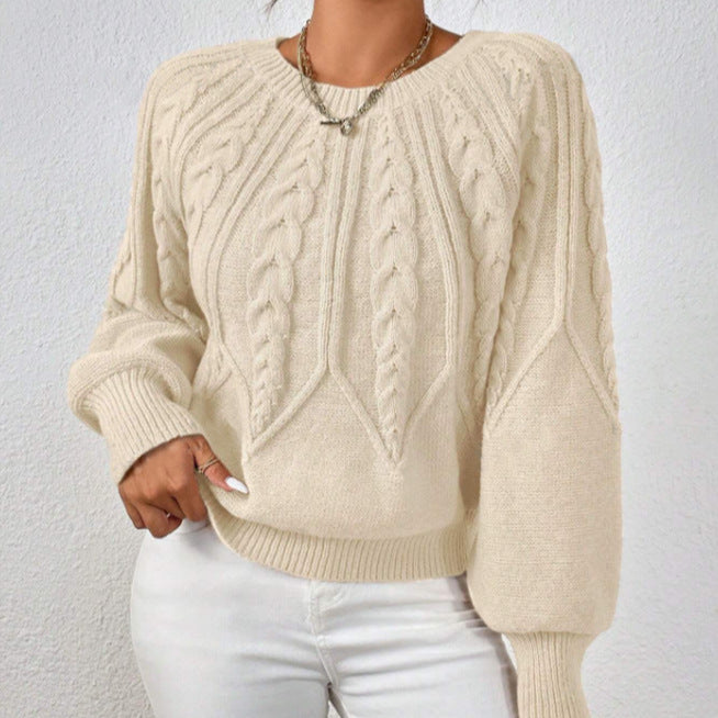 Rosgrove | Women - Cable Pattern Knitted Jumper - Wide Cut