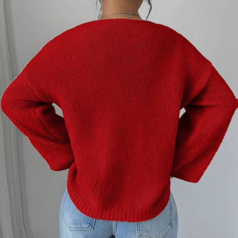 Rosgrove | Women - Oversized Knitted Lace-Up Jumper