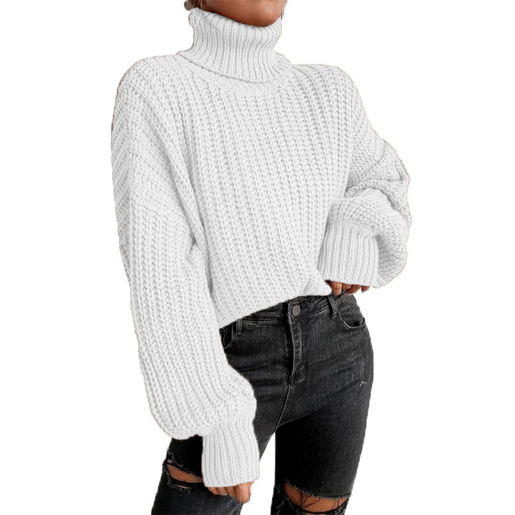 Rosgrove | Women - Chunky High Collar Knit Jumper - Casual Style