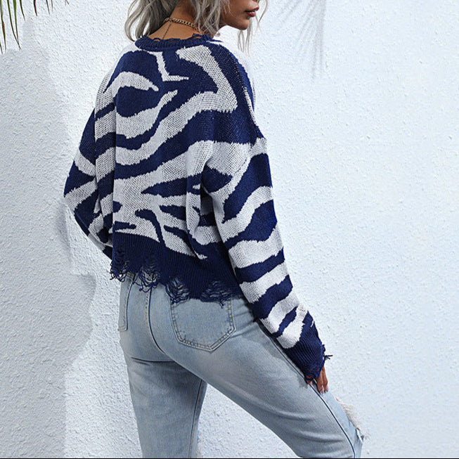 Rosgrove | Women - Knit Jumper - Zebra Print