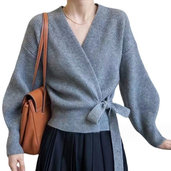 Rosgrove | Women - Wrap Cardigan - Wide Sleeves & Waist Belt