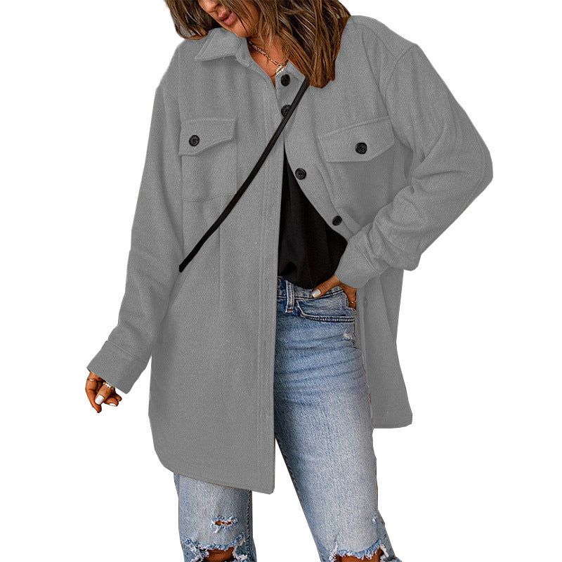 Rosgrove | Women - Chic Overshirt Jacket with Breast Pockets