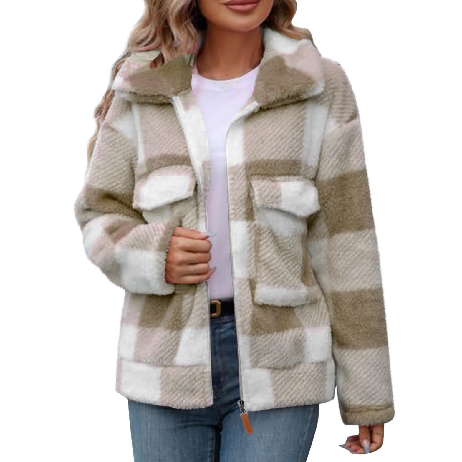 Rosgrove | Women - Fleece Jacket - Check Pattern