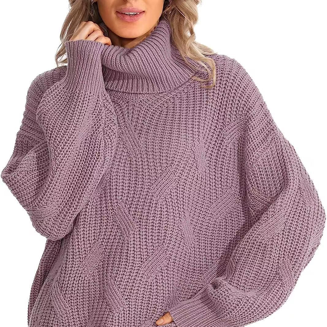 Rosgrove | Women - Cable Pattern Knitted Jumper - High Collar