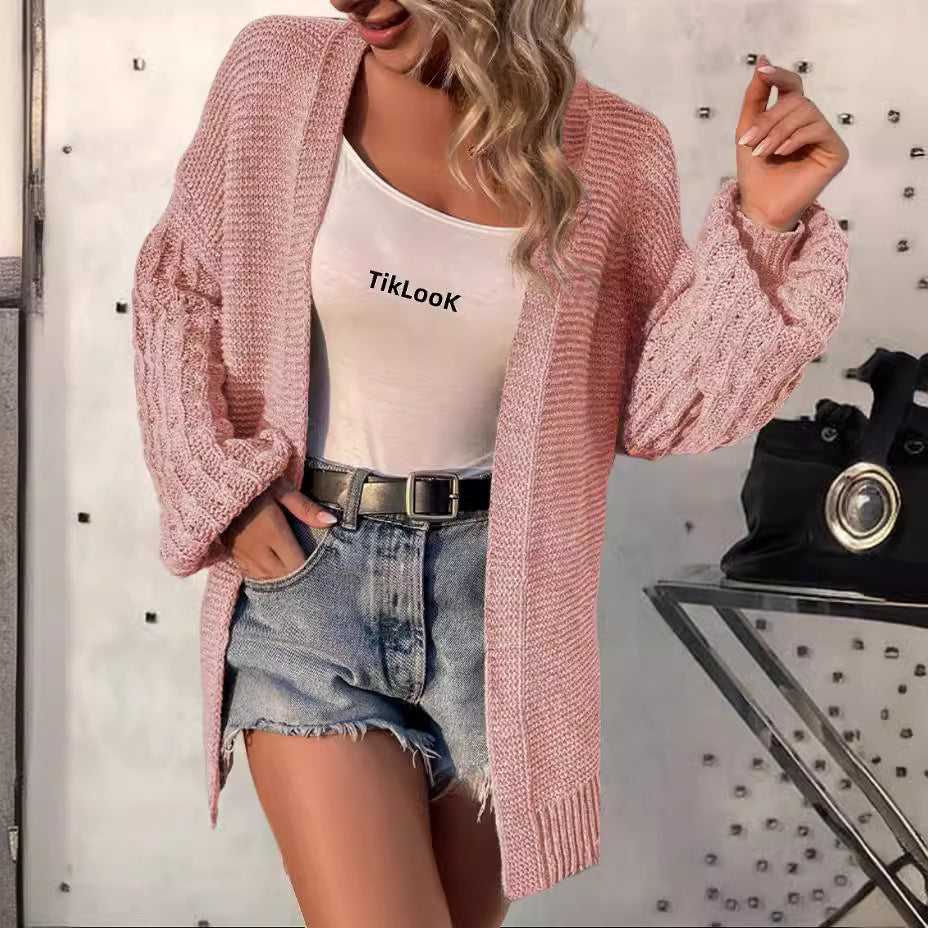 Rosgrove | Women - Knitted Cardigan - Voluminous Sleeves