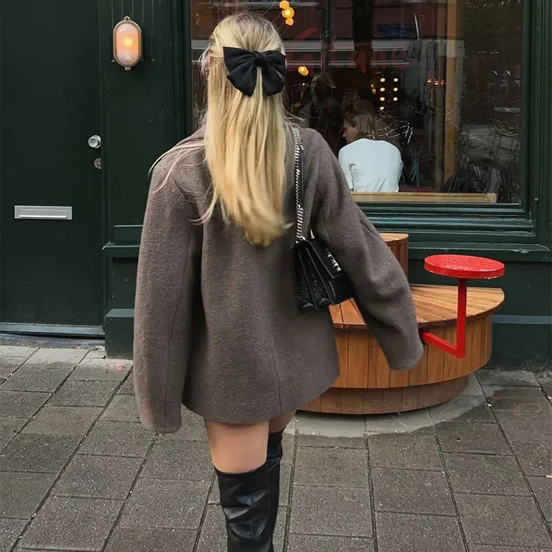 Rosgrove | Women - Oversized Wool Coat - Cosy Style