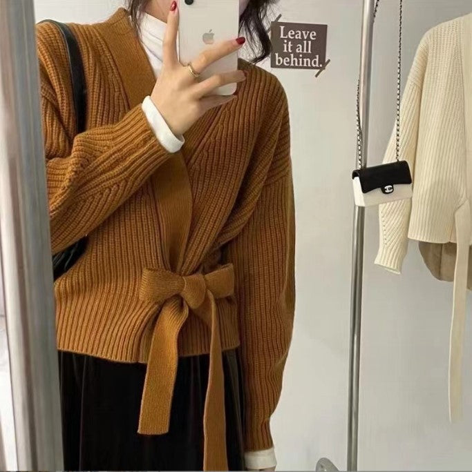 Rosgrove | Women - Wrap Cardigan - Wide Sleeves & Waist Belt