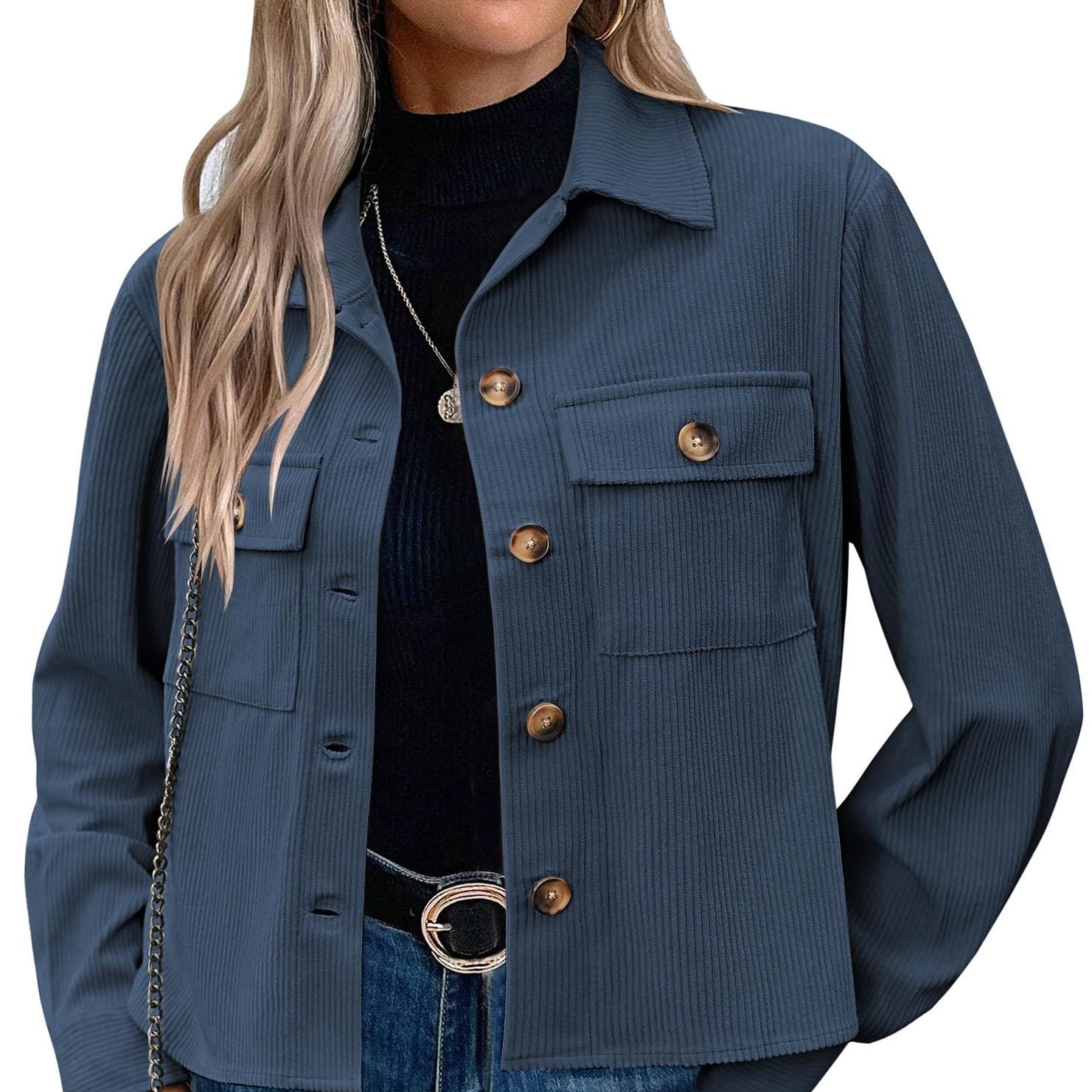 Rosgrove | Women - Corduroy Jacket - Breast Pockets