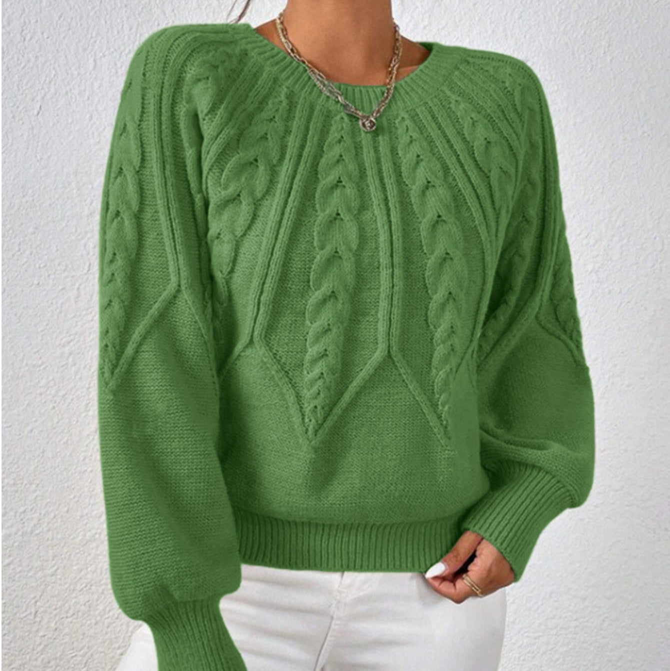 Rosgrove | Women - Cable Pattern Knitted Jumper - Wide Cut