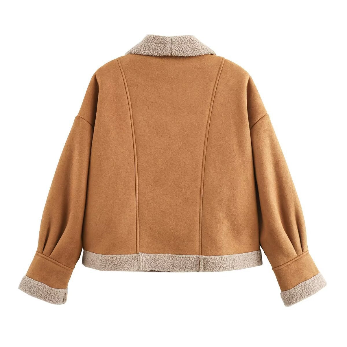 Rosgrove | Women - Wide Cut Teddy Jacket - Button Details