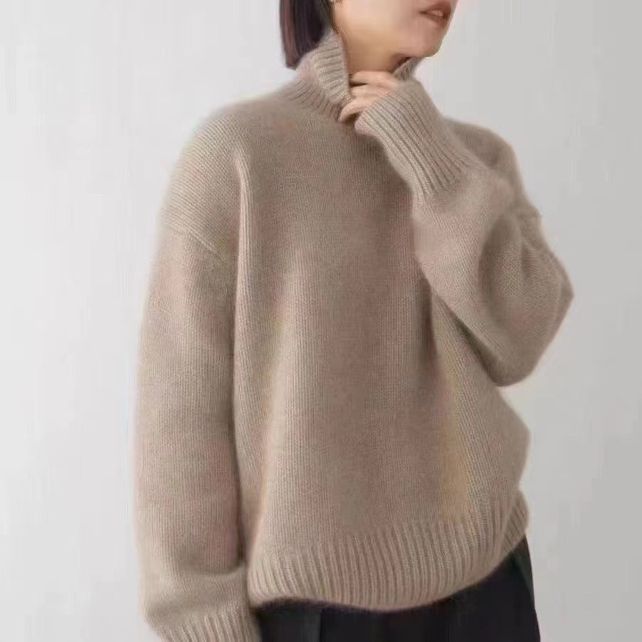 Rosgrove | Women - Knitted High Collar Jumper - Cosy Loose Fit